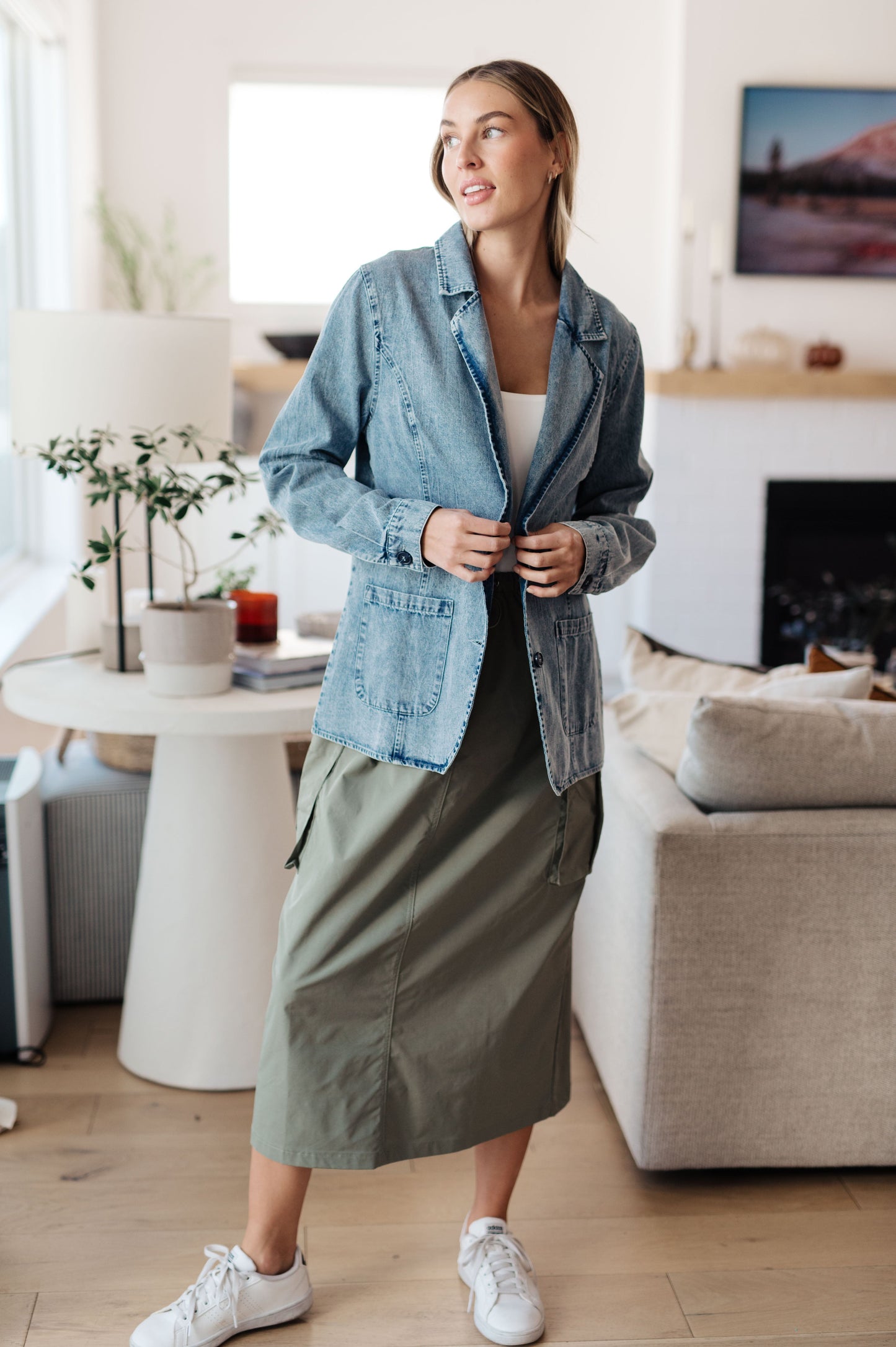 Business Brunch Denim Blazer